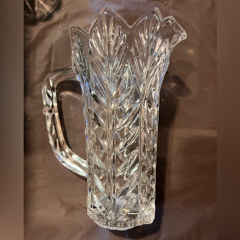 Elegant Crystal Pitcher